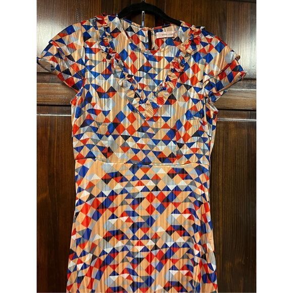 Traffic People Forgiven Dress in Peach and Red, size medium - Picture 4 of 14